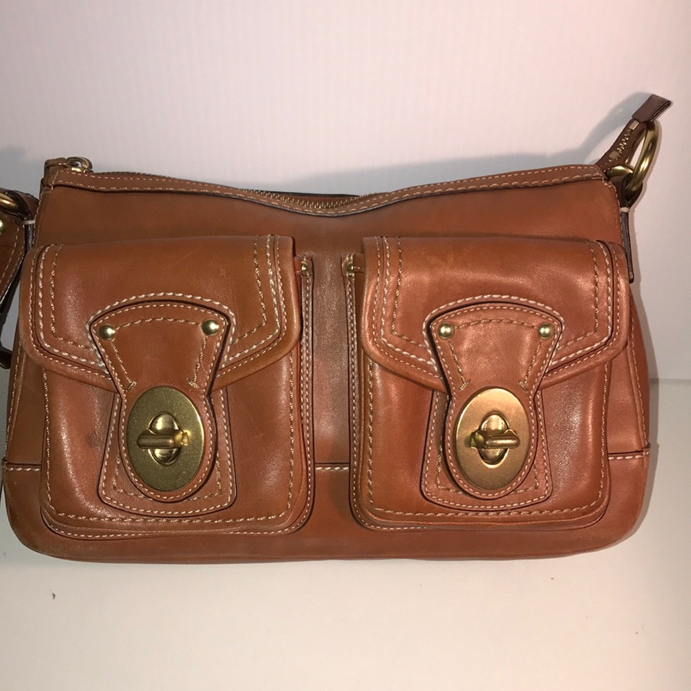 Vintage Coach Legacy turnlock leather bag